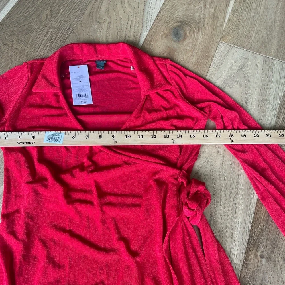 Wild Fable red wrap mini dress XS - Picture 5 of 6